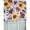 RLF Home 3" Rod Pocket High Quality Fabric Sunflower Regal Valance for Windows 50" x 17" Brown - 3 of 4