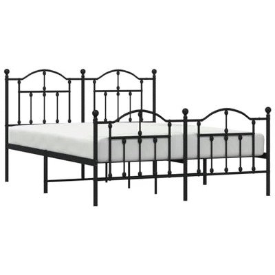 vidaXL Metal Headboard for 53.1" Mattress Bed Frame - Powder-Coated Steel