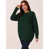 Seta T Women's Fall Winter Round Neck Long Sleeve Casual Tunic Sweater with Pockets - 2 of 4