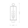 Sana Outdoor Aluminum Fixture - 2 Bulbs, Dimmable, Wet Rated, 7"W x 20"H, Matte Black - 4 of 4