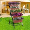 Homdox 5-Tier Vertical Garden Planter - 3.74FT Raised Bed Tower with Hooks for Vegetables & Flowers, Perfect for Patio Yard - 2 of 4