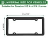 Unique Bargains Car Front Rear License Plate Holder with Screws Caps 4 Hole Round Hole Narrow Frame Aluminum Alloy - 4 of 4