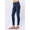 Women's High Rise Button Fly Jeans - Judy Blue - 2 of 4