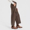 Women's Mid-Rise Barrel Leg Faux Leather Pull-On Pants - A New Day™ - 3 of 4