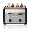Kenmore 4-Slice Toaster, Dual Controls, Wide Slot - Black Stainless Steel: Stainless Steel, Defrost, 1400W, Crumb Tray - 3 of 4