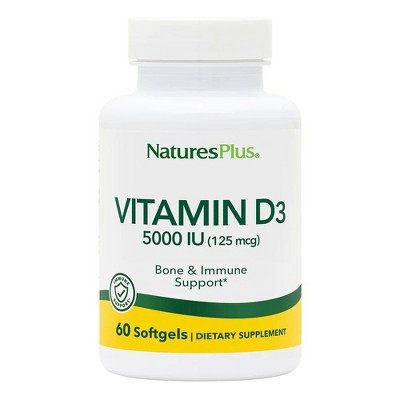 Vitamin D3 5000IU by Nature's Plus  -  60 Softgel