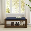 40"/47"W Upholstered Accent Bench with Removable Cushion and Lower Shoe Rack, Modern Bed End Storage Bench for Living Room - ModernLuxe - 2 of 4