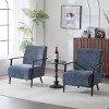 1pc Modern Lounge Chair with Polyester Upholstery and Metal Frame No Table Included for Living Room Bedroom or Office Use - Coolbibila - 2 of 4
