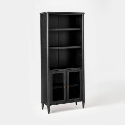 Killybrooke Glass Accent Cabinet Black - Threshold™ designed with Studio  McGee: Brass-Finish Handles