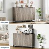 55" Modern Buffet Sideboard - Kitchen Storage Cabinet with 4 Doors & Adjustable Shelves for Dining Room - 4 of 4
