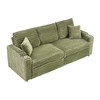 80" Corduroy 2-in-1 Pull-Out Sofa with Recliner & Cup Holder - 2 of 4