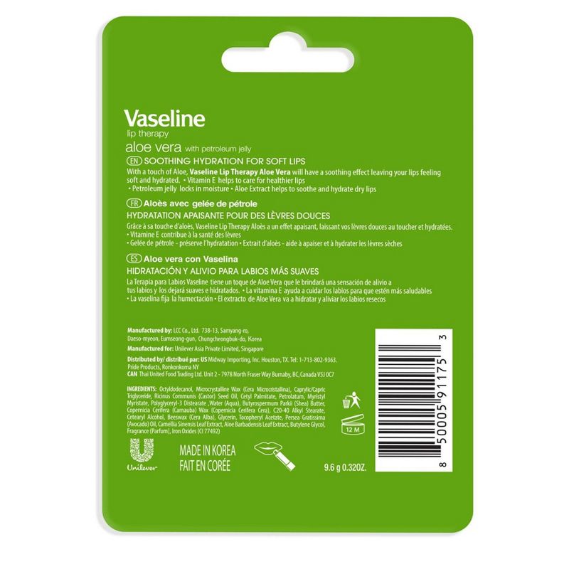 Vaseline Aloe Lip Therapy Stick - 2pk/0.16oz each, 2 of 7