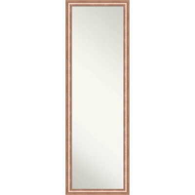 17" x 51" Harmony Wood Framed Full Length On the Door Mirror Rose/Gold - Amanti Art