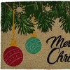 HomeRoots 18" X 30" Beige and Red Coir Christmas Merry Christmas Outdoor Christmas Door Mat - 4 of 4
