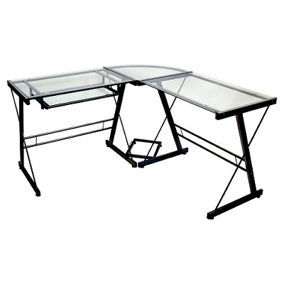 target glass computer desk