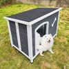 UbMelt Dog House Outdoor Use Weatherproof Dog Kennel for Small Medium Large Dogs Sturdy&Durable,Gray - 4 of 4