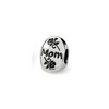 Black Bow Jewelry Sterling Silver I Love You Mom 3-Sided Bead Charm - 3 of 4