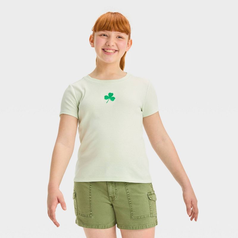 Girls' Short Sleeve Embroidered Baby T-Shirt - art class™, 1 of 5