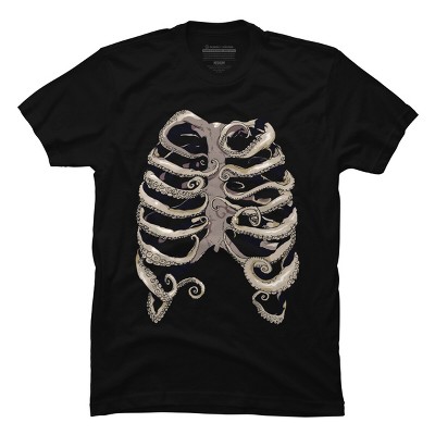Men's Design By Humans Your Rib Is an Octopus By huebucket T-Shirt