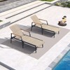 PURPLE LEAF Outdoor Chaise Lounge Chair Set of 2 Patio Pool Lounger Chairs with Wooden Armrest Sunbathing Tanning Recliner for Outside Backyard - 3 of 4