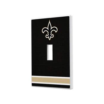 Keyscaper New Orleans Saints Stripe Hidden-Screw Light Switch Plate