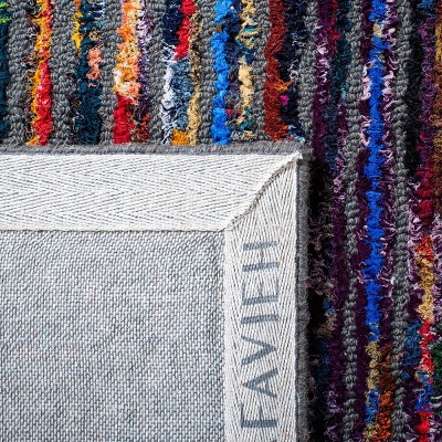Gray Handmade Wool and Cotton Tufted Kids Rug, 6' x 9'