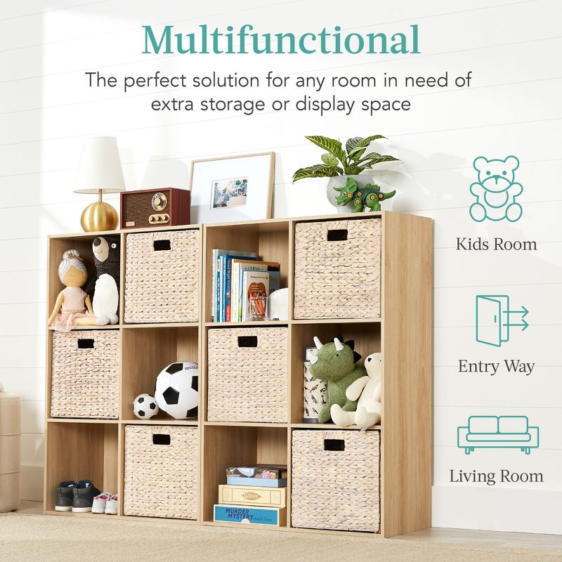 Best Choice Products 6-Cube Bookshelf, 13.5in Display Storage System, Organizer w/ Removable Back Panels, 4 of 10