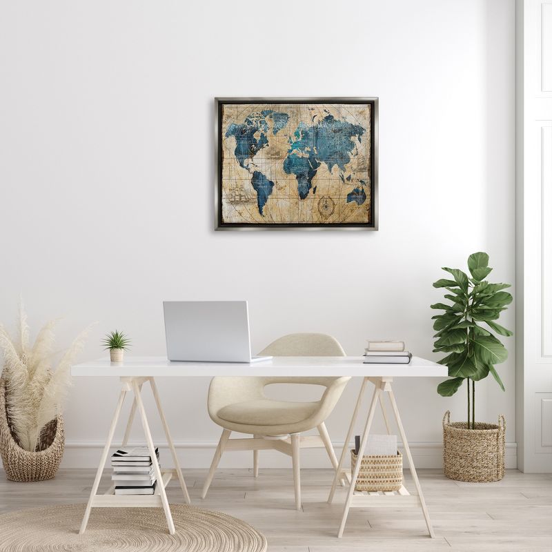 Stupell Industries Vintage Abstract World Map Design, 3 of 7