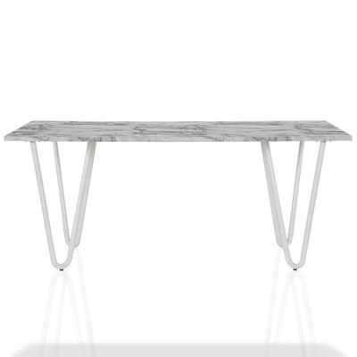 Mulberry Faux Marble Dining Table White - CosmoLiving by Cosmopolitan