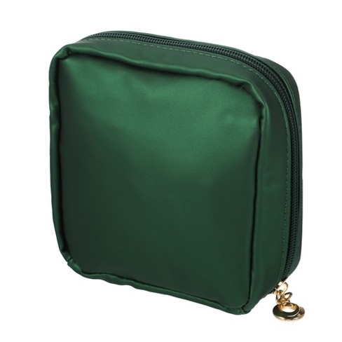 Unique Bargains Pu Leather Waterproof Makeup Bag Cosmetic Case Makeup Bag  For Women S Size 1 Pc Green : Target
