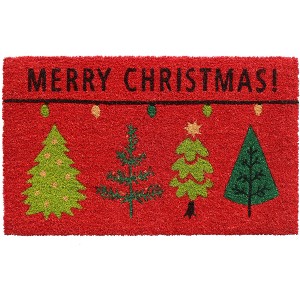 RugSmith Multi Machine Tufted Christmas Tree Merry Christmas Doormat - 1 of 4