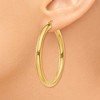 Black Bow Jewelry 4mm, 14k Yellow Gold Classic Round Hoop Earrings, 45mm (1 3/4 Inch) - 3 of 4