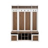 Sapphtopaz 58.8" Hall Tree with 7 Sturdy Hooks&Drawers,5-in-1 Entryway Bench with Coat Rack&Adjustable Shelves,Shoe Cabinet for Entryway,Hallway - 3 of 4