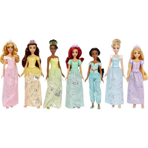 triatlon boog Rijd weg Disney Princess Story Sparkle Princess Doll 7-pk Gift Set : Target