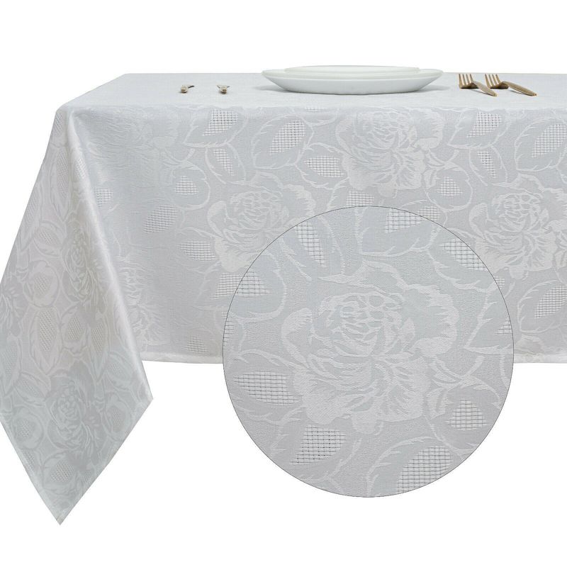 Kate Aurora Shabby Chic Floral All Purpose Fabric Tablecloth, 4 of 6