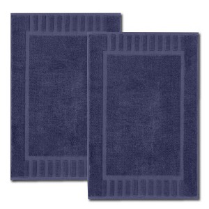 White Classic Cotton Bath Mat Floor Towel [Not a Rug] 2-Pack - 22x34" - 1 of 4