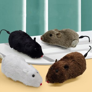 Plush roll mouse shaped toy, realistic and interesting clock cartoon animal auxiliary teaching tool, children's toy decoration gift - 1 of 4