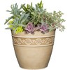 Classic Home and Garden Indoor/Outdoor Round Corinthian Resin Flower Pot Planter - 3 of 4