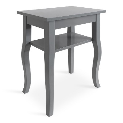 Kate and Laurel Lillian Rectangle MDF Side Table, 18x12x24, Gray