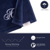 Creative Scents Navy Blue Fingertip Monogrammed Towels White Embroidered - 4 of 4