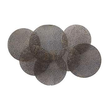 Set Of 3 Metal Plate Large Metallic Disk Wall Decors Bronze - Olivia & May  : Target