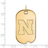 Black Bow Jewelry 14k Yellow Gold Plated Sterling Silver Nebraska Cornhuskers NCAA Large Pendant - 2 of 3