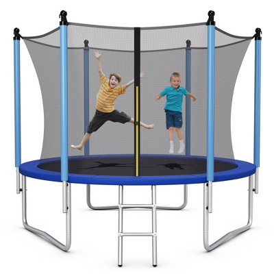 Upper Bounce Outdoor Round Trampoline Safety Enclosure Set, Fits 8