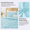 BAGOKIE 3 Pieces Floral Pinch Pleat Bed in a Bag Comforter Set for All Season - 4 of 4