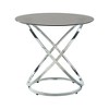 Metal Coffee Table and 2 End Tables with Tempered Glass Top, Chrome Finish and Modern Design for Living Room - 4 of 4