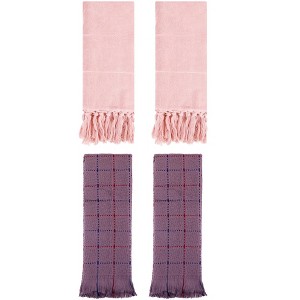 REGALWOVEN 4 Packs Cotton Absorbent Soft Decorative Turkish Bath Towel for Bathroom - 1 of 4