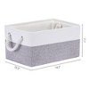Unique Bargains Fabric Collapsible Sturdy Spacious Storage Bins 3 Pcs - 4 of 4