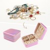 Unique Bargains Travel Square Small Portable PU Leather Jewelry Organizer Case Storage - 2 of 4