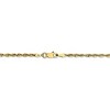 Black Bow Jewelry 2.25mm, 10k Yellow Gold Lightweight D/C Rope Chain Anklet or Bracelet - image 3 of 4