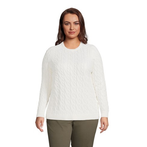 Lands end shop women's cotton sweaters